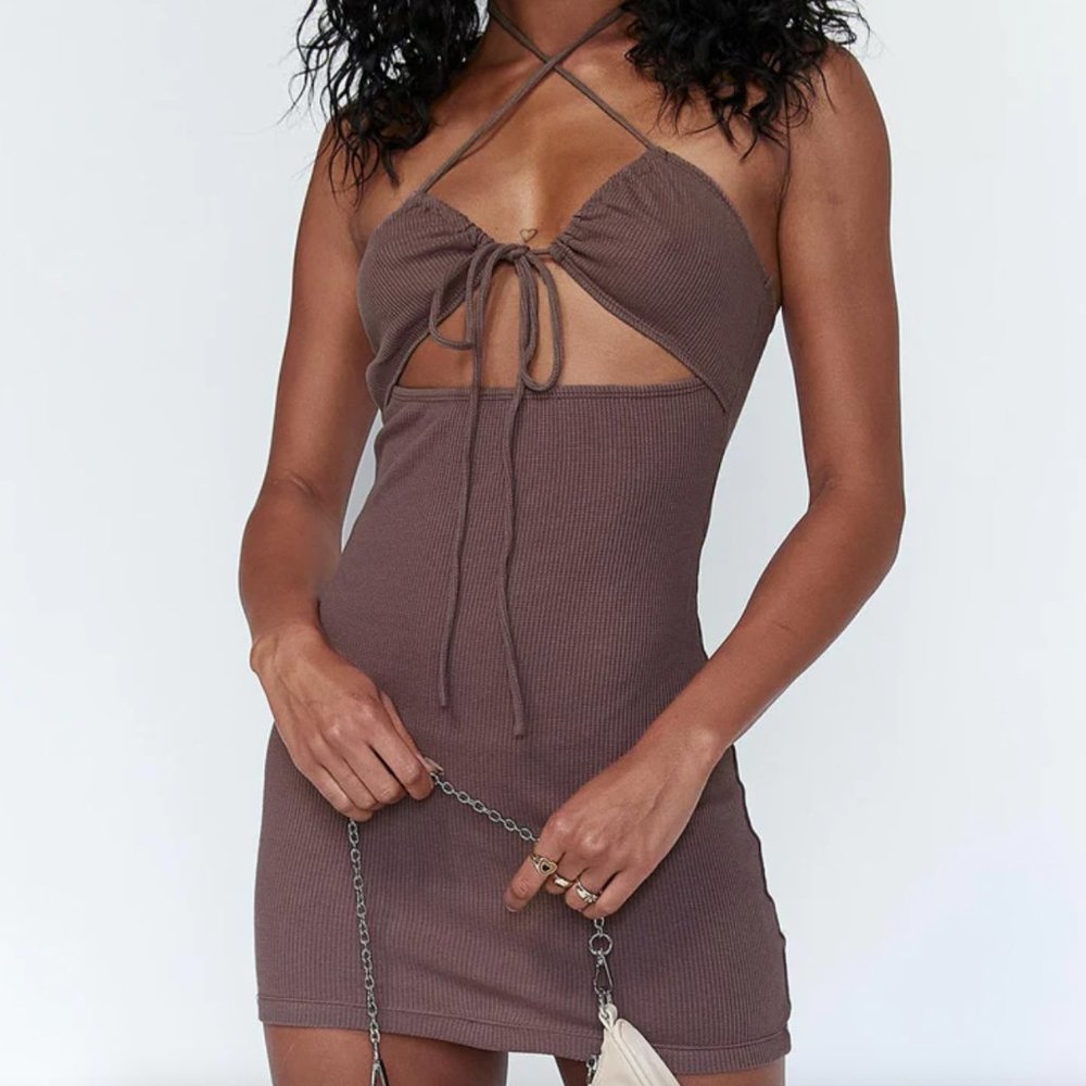 NWT Princess Polly Adina Mini Dress in Brown